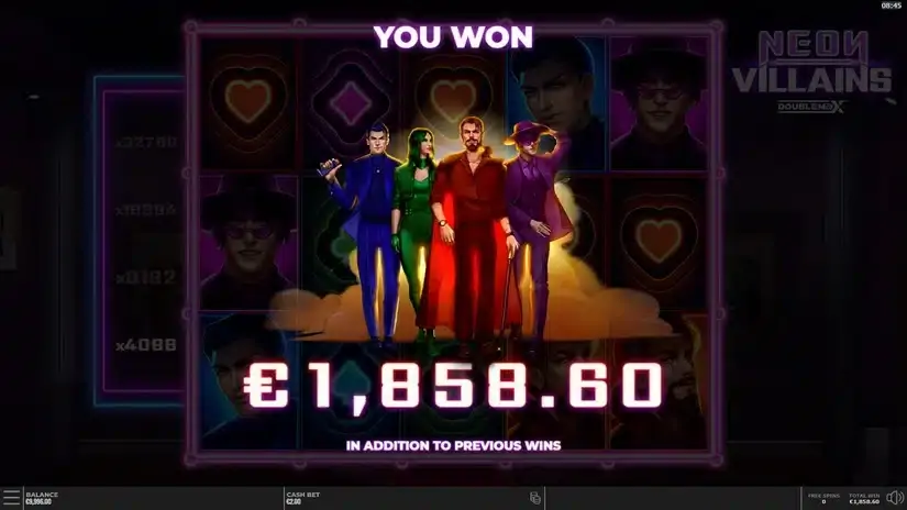 Neon Villains slot screenshot 