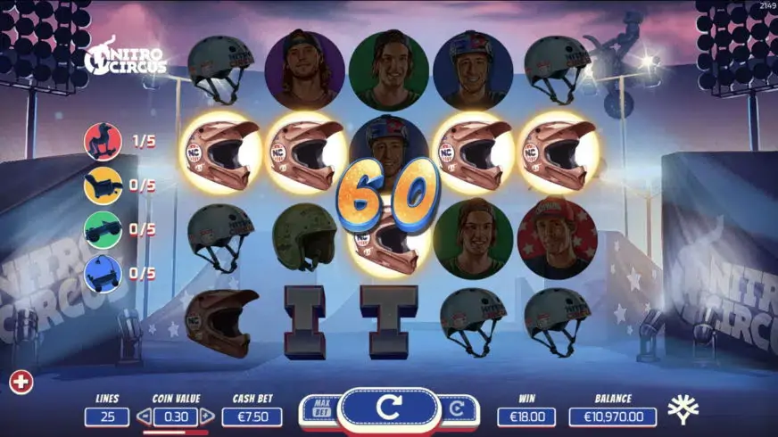 Nitro Circus slot screenshot 2