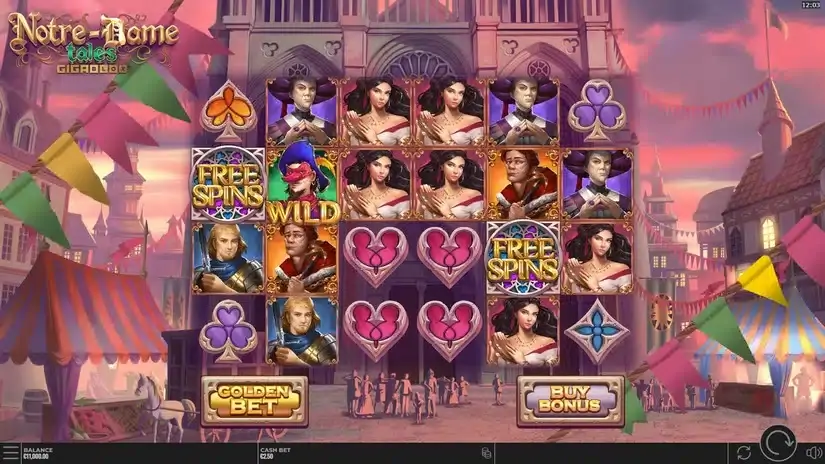 Notre-Dame Tales GigaBlox slot screenshot 