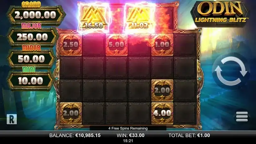 Odin Lightning Blitz slot screenshot 3