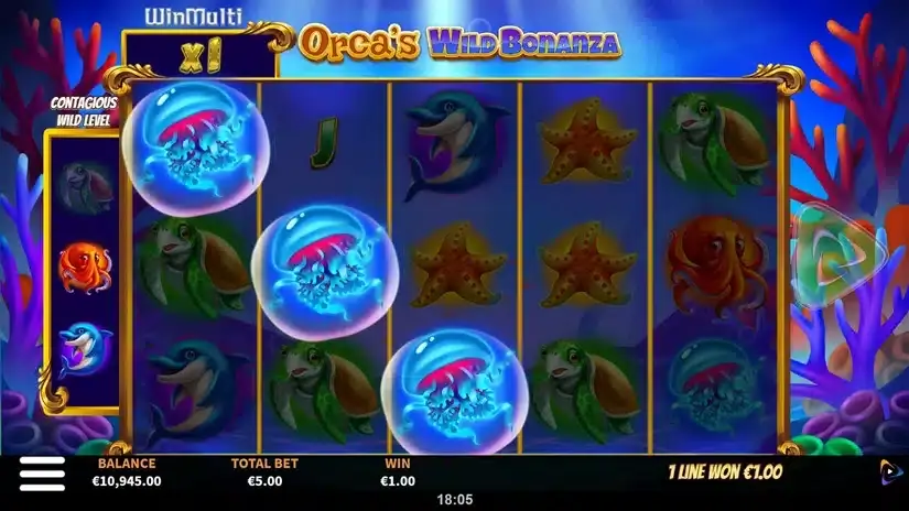 Orca’s Wild Bonanza slot screenshot 2