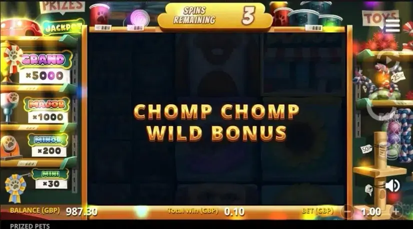 Prized Pets Gigablox slot screenshot 7