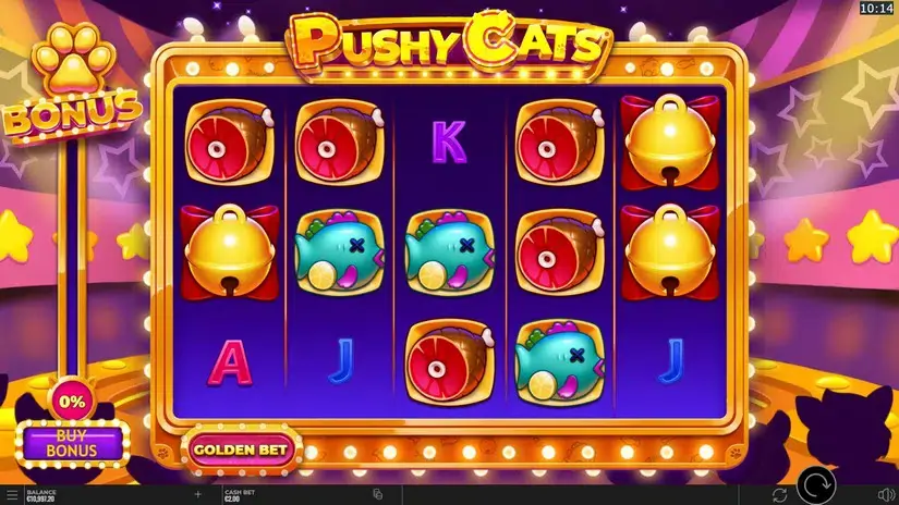 Pushy Cats slot screenshot 