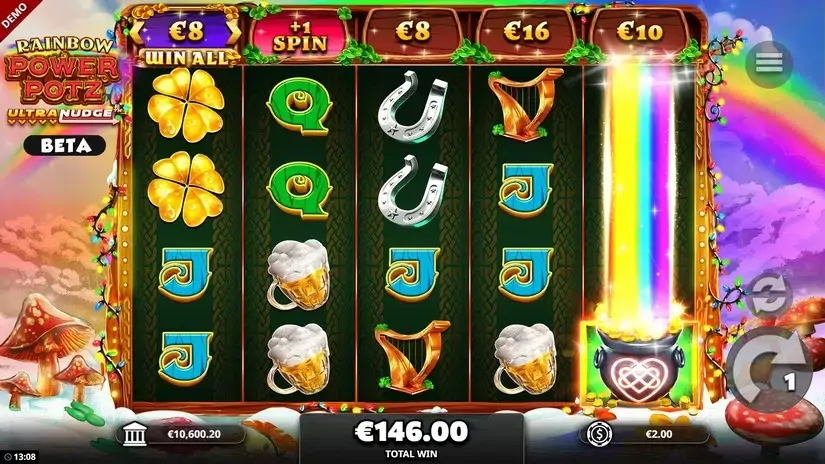 Rainbow Power Pots slot screenshot 7