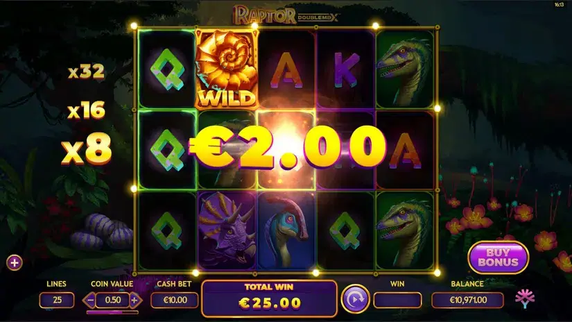 Raptor Doublemax slot screenshot 2