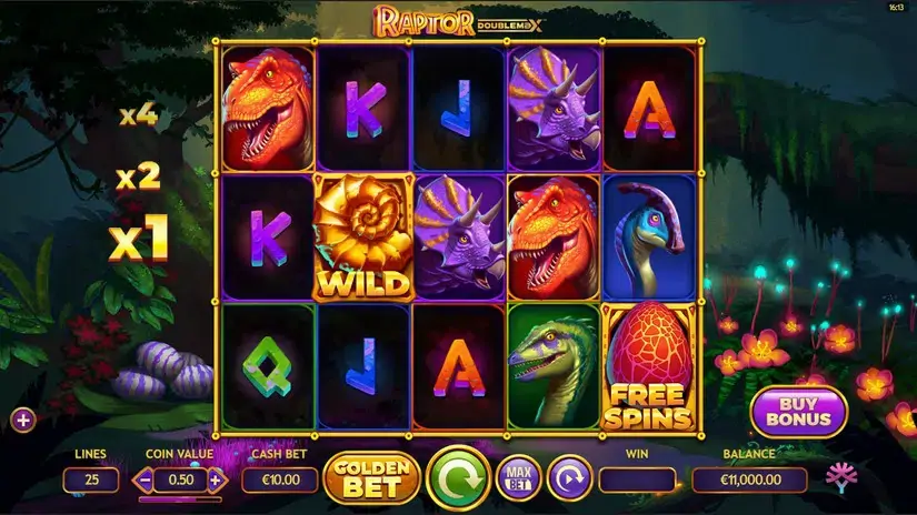 Raptor Doublemax slot screenshot 