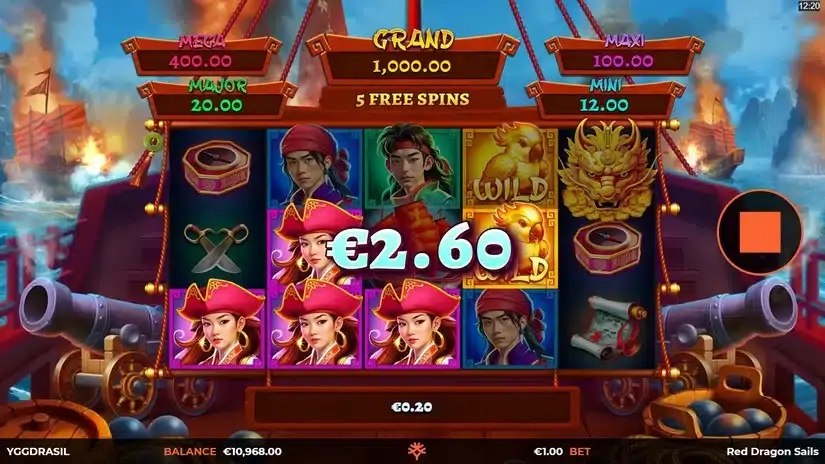 Red Dragon Sails slot screenshot 4