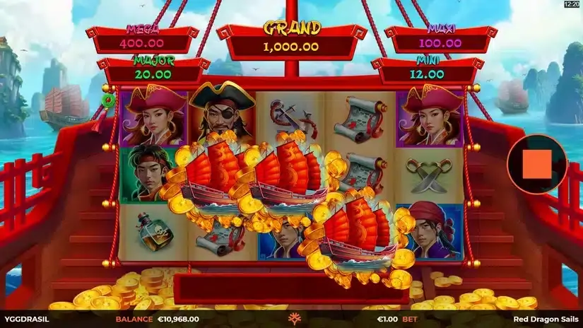 Red Dragon Sails slot screenshot 2