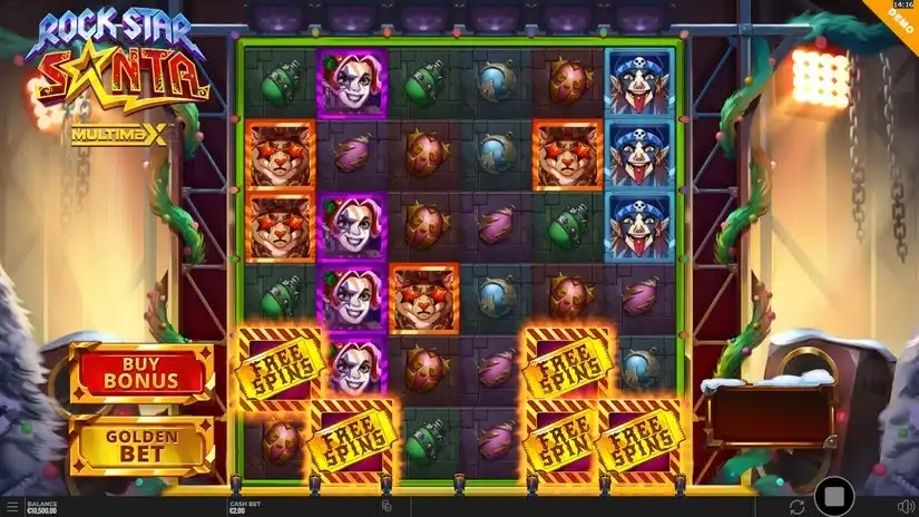 Rock Star Santa MultiMax slot screenshot 2