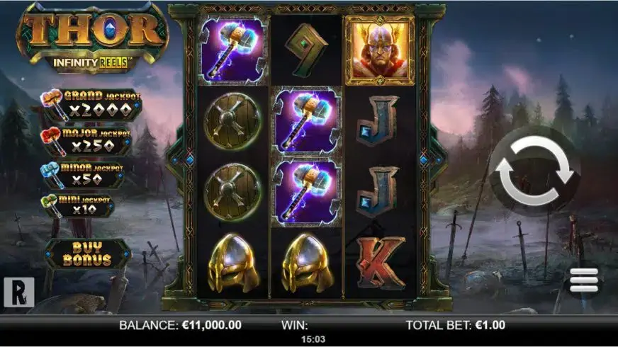 Thor Infinity Reels slot screenshot 