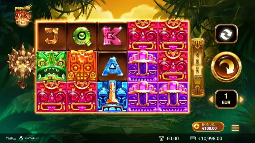 TikiPop slot screenshot 