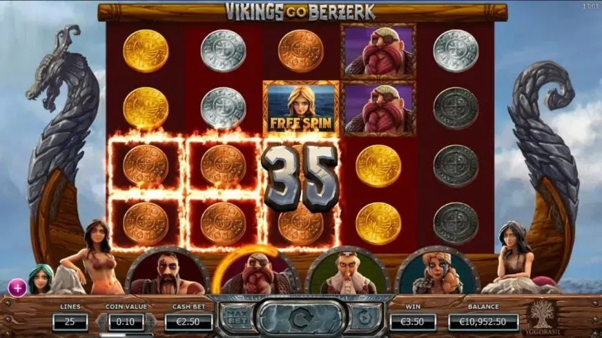 Vikings Go Berzerk slot screenshot 2