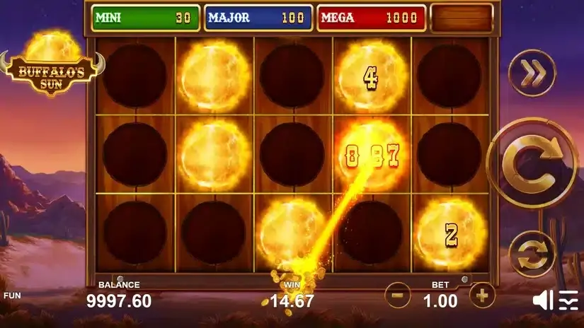 Buffalo’s Sun slot screenshot 4