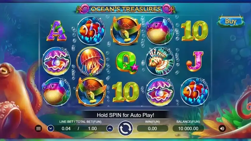 Ocean’s Treasures slot screenshot 