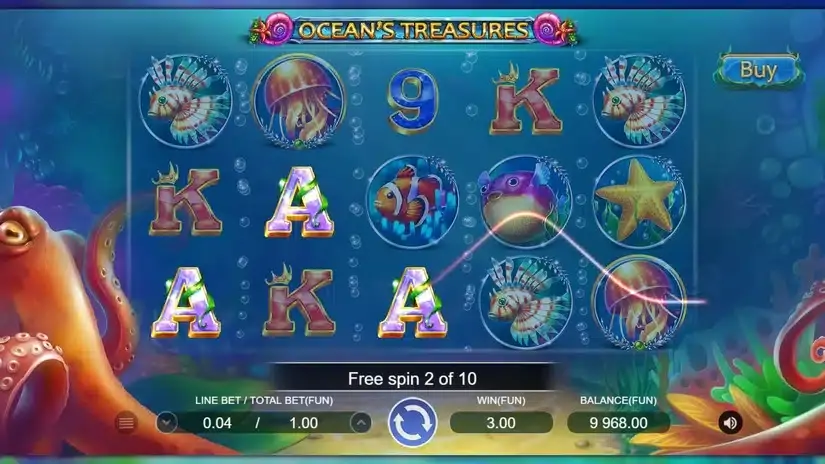 Ocean’s Treasures slot screenshot 2