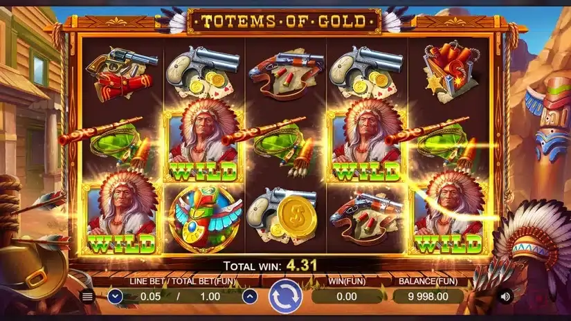Totems Of Gold slot screenshot 2