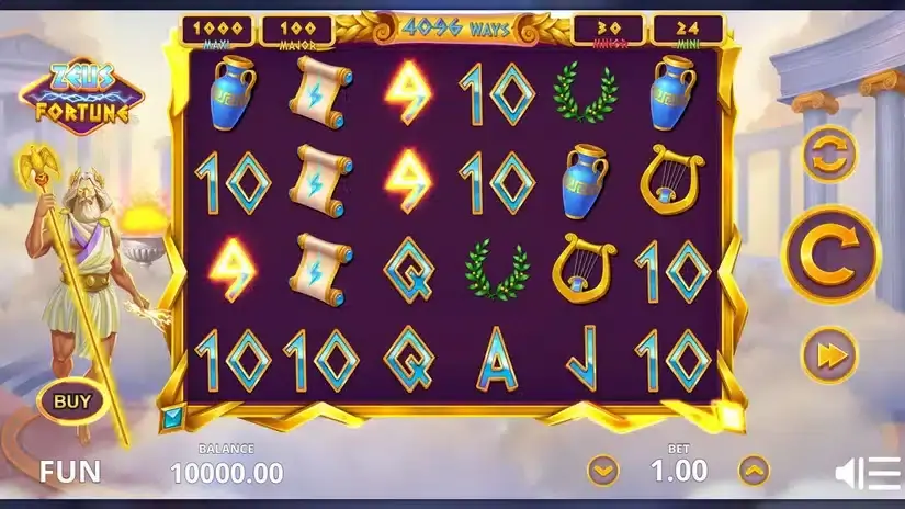 Zeus Fortune slot screenshot 